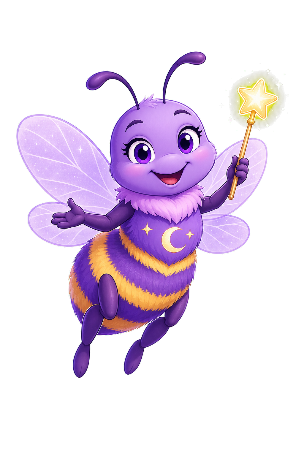 Purple Honey Bee spiritual guide mascot